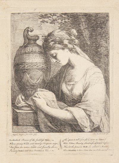 semaverdeki kadın by Angelica Kauffmann