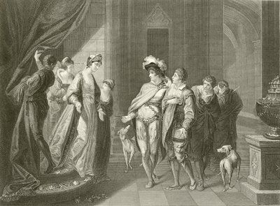 Edgar ve Elfrida arasındaki röportaj by Angelica Kauffmann