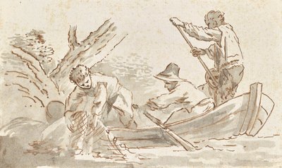Ağda çeken balıkçı by Angelica Kauffmann