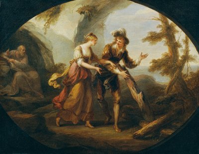Miranda ve Ferdinand by Angelica Kauffmann