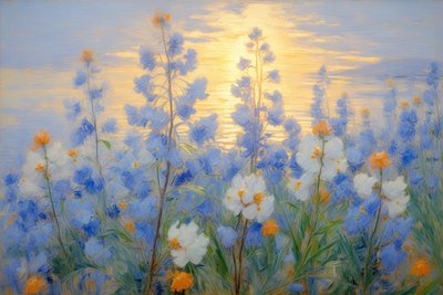 Florals 30, c.2021 (tuval üzerine yağlıboya) by Angelita Hawke