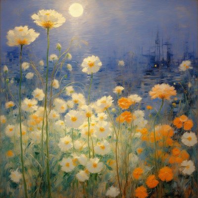 Florals 37, c.2021 (tuval üzerine yağlıboya) by Angelita Hawke