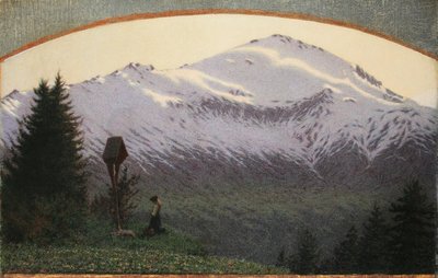 Akşamın selamı Mary, 1910. by Angelo Morbelli