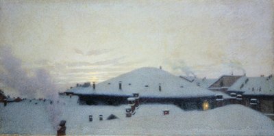 Karda çatılar by Angelo Morbelli