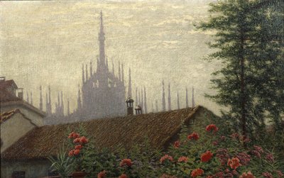 Duomo Kuleleri, 1900-1901. by Angelo Morbelli