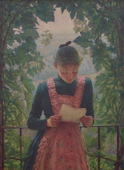 İlk mektup, 1890. by Angelo Morbelli