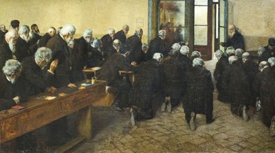 Viaticum, 1884 (tuval üzerine yağlı boya) by Angelo Morbelli