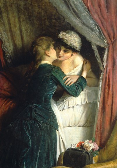 İsim günü, Angelo Romagnoli (1840-1897 sonrası), tuval üzerine yağlı boya by Angelo Romagnoli