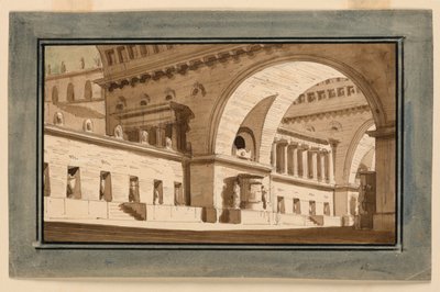 Sahne Tasarımı, Sarayın Dışı, Kabir Salonu by Angelo Toselli