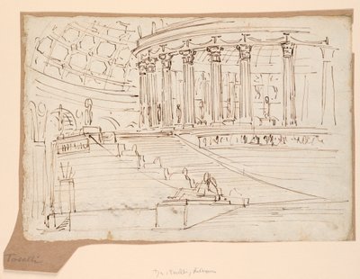 Sahne Tasarımı, Dairesel Bina İçi by Angelo Toselli