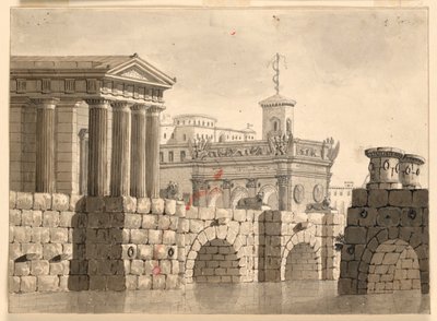 Sahne Tasarımı, Saraylar ve Nehir by Angelo Toselli