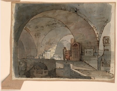 Sahne Tasarımı, Mezarlı Yeraltı Tonozlu Mekan by Angelo Toselli