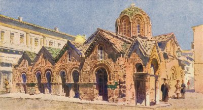Panaji Kapnikari Kilisesi, Atina (Kalor Litho) by Angelos Giallinos