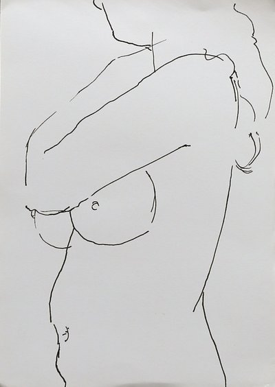 Kol Katlanmış Çıplak, 2019 by Angie Kenber