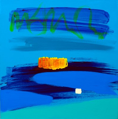 Turuncu ve Gece Mavisi, 2017 by Angie Kenber