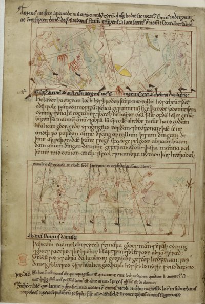 Pamuk Claudius B. IV, f.25v Abraham ve Lot by Anglo Saxon
