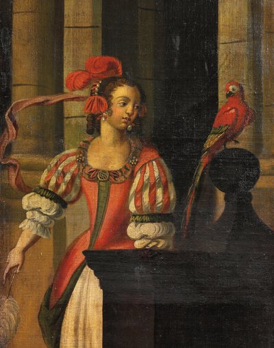 Dört katlı çift taraflı ekran, c.1700 by Anglo Flemish School