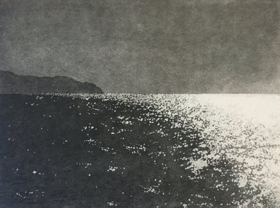 Dans eden ışık, 2021 (kağıt üzerinde aquatint) by angus hampel