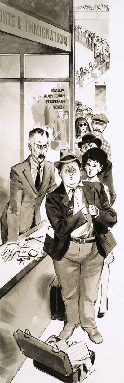 Gümrükten geçen bir tatilci by Angus McBride