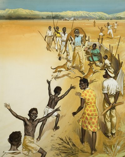 Aborjinler (kağıt üzerine guaj) by Angus McBride