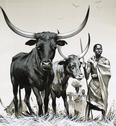 Ankole sığırları by Angus McBride