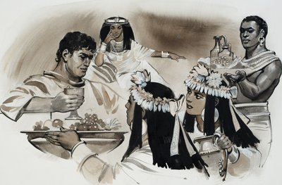 Anthony ve Kleopatra (kağıt üzerine guaj) by Angus McBride