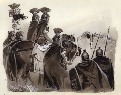 Brutus ve Cassius öldü (kağıt üzerine guaj) by Angus McBride