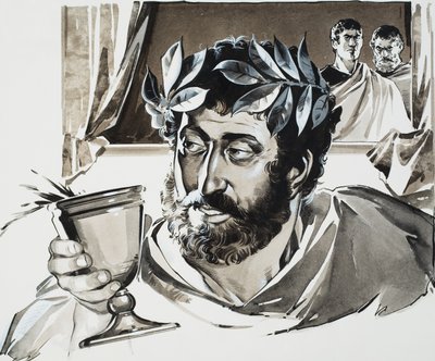 İmparator Commodus (kağıt üzerine guaj) by Angus McBride