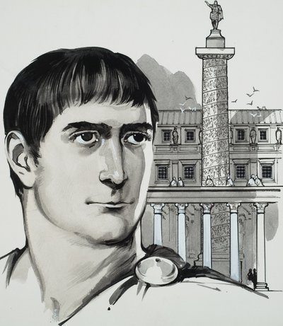 İmparator Trajan (kağıt üzerine guaj) by Angus McBride