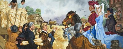 Ev Sahibi ve Kiracı (kağıt üzerine guaj) by Angus McBride