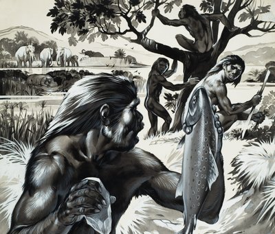 Mankind in the Making (kağıt üzerine guaj) by Angus McBride