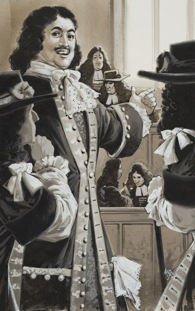 Büyük Petro (1672-1725) Sarayda (kağıt üzerine guaj) by Angus McBride