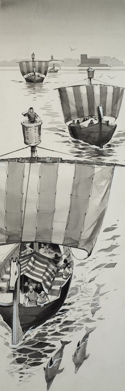 Fenikeliler (kağıt üzerine guaj) by Angus McBride