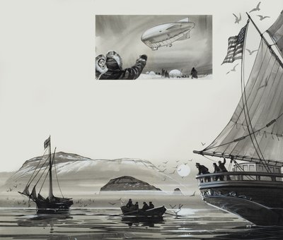 Roald Amundsen (1872-1928) (kağıt üzerine guaj) by Angus McBride