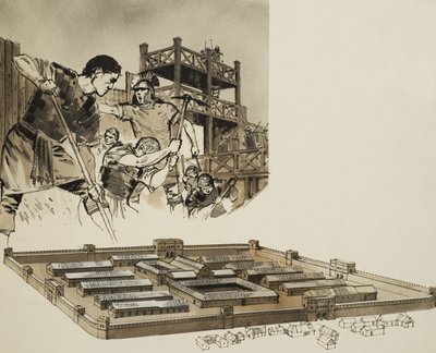 Roma Kampı (kağıt üzerine guaj) by Angus McBride