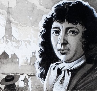 Samuel Pepys ve Büyük Londra Yangını by Angus McBride
