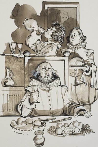 Hizmetçiler (kağıt üzerine guaj) by Angus McBride