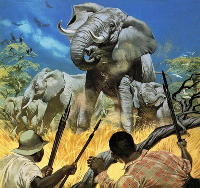 Fildişi Kaçak Avcıları -- Yaban Hayatı Tehlikede by Angus McBride