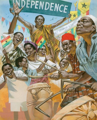 Batı Afrika Uyanıyor (kağıt üzerine guaj) by Angus McBride