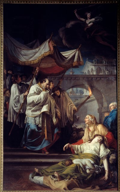 Borromee bulaşıcı pestiferler. Aziz Charles Borromee (Carlo Borromeo) by Anicet Charles Gabriel Lemonnier