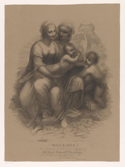 Vaftizci Yahya ve Elisabeth ile Kutsal Aile Kutsal Aile (nesnedeki başlık) by Anker Smith