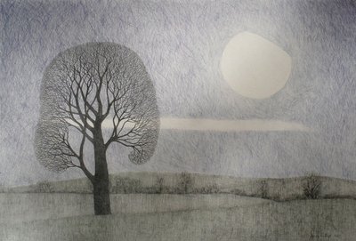 Şubat Ayı, 2010 (kağıt üzerine renkli kalem) by Anna Phillips
