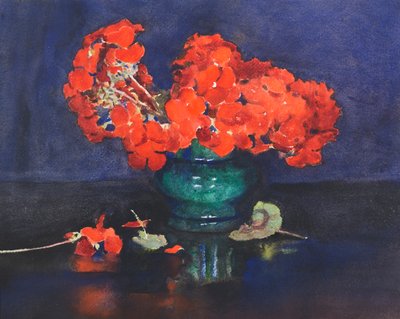 Sardunyalar (suluboya) by Ann Spence Black
