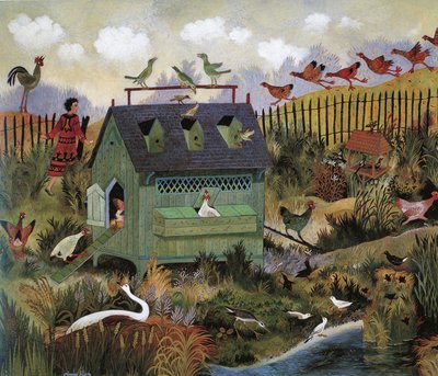 Meşgul Kuşlar, 2001 (akrilik) by Anna Pugh