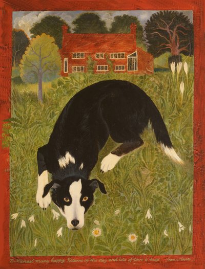 Collie Köpeği (akrilik) by Anna Pugh