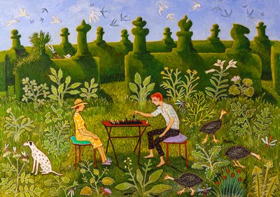 Kararlar Kararlar, 2020 (akrilik) by Anna Pugh