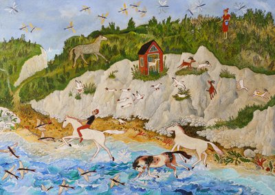 Uçan Balık, 2020 (akrilik) by Anna Pugh