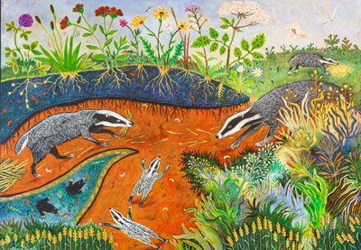 Housekeeping, 2019 (akrilik) by Anna Pugh