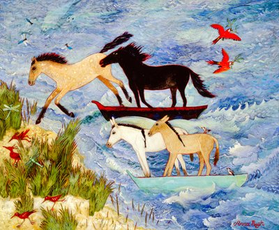 Landfall, 2008 (akrilik) by Anna Pugh