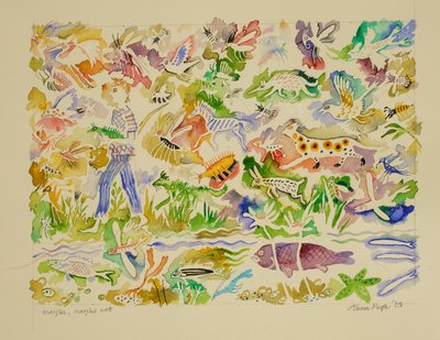 Belki, Belki Değil, 2023 (suluboya) by Anna Pugh